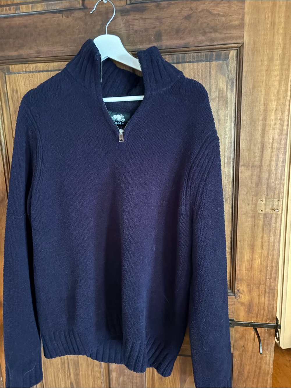 Roots Men's Navy Half-Zip Sweater